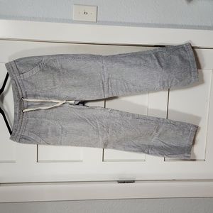 Dalia blue & white striped linen drawstring pants, size 10